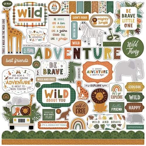 Little Explorer Collection - 12 x 12 Cardstock Stickers