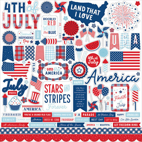Let Freedom Ring Collection - 12 x 12 Cardstock Stickers