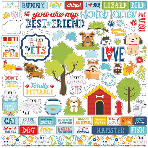 Pets Collection - 12 x 12 Cardstock Stickers