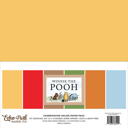 Winnie The Pooh Collection - 12 x 12 Paper Pack - Solids