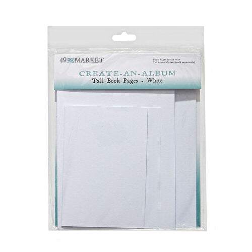 Create-An-Album Collection - Tall Book Pages - White