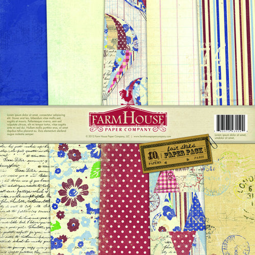 FarmHouse Paper Company - Fair Skies Collection - 12 x 12 Paper Pack - Dawn