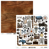 Garage Collection - 12 x 12 Double Sided Paper - Elements by Mintay Papers