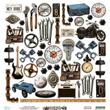 Garage Collection - 12 x 12 Double Sided Paper - Elements by Mintay Papers