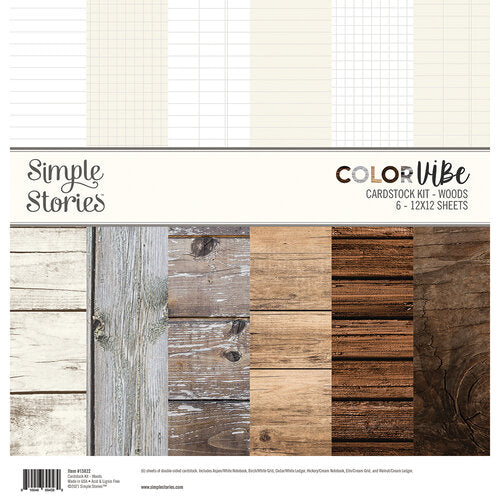 COLOR VIBE TEXTURED CARDSTOCK KIT - woods