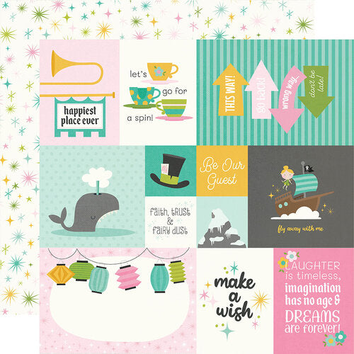 Say Cheese Fantasy At the Park Collection - 12 x 12 Double Sided Paper - Elements 2