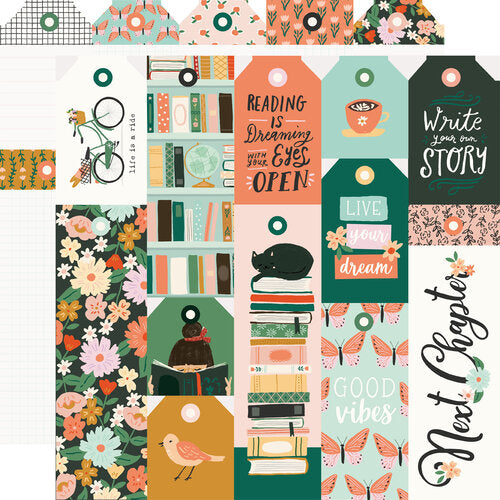My Story Collection - 12 x 12 Double Sided Paper - Tags and Bookmark Elements