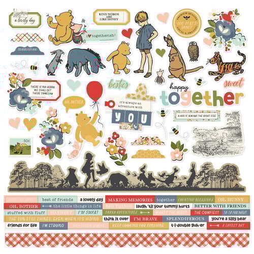 Say Cheese Classic Pooh Birthday - Cardstock Stickers **PREORDER**