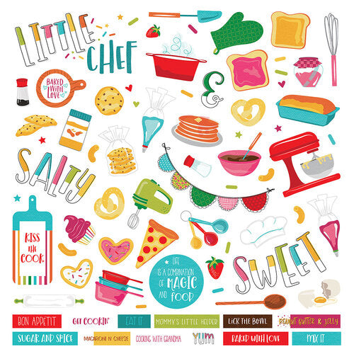 Little Chef Collection - 12 x 12 Cardstock Stickers