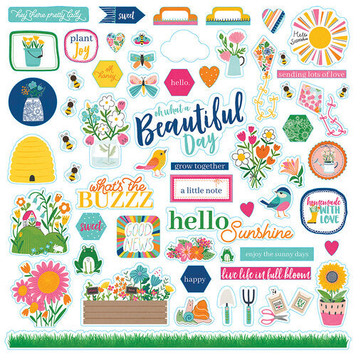 Oh What A Beautiful Day Collection - 12 x 12 Cardstock Stickers