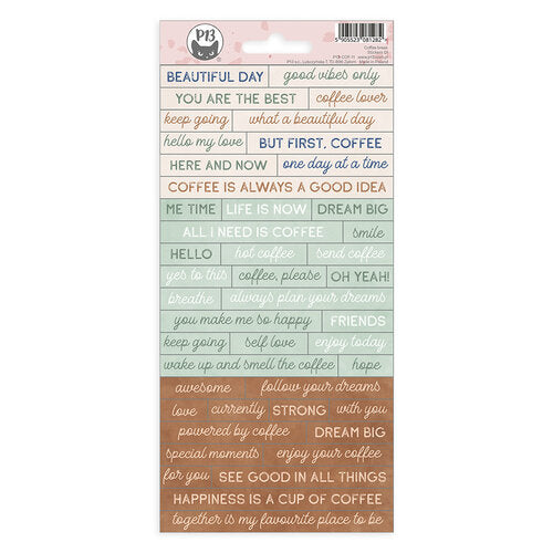 Coffee Break Collection - Cardstock Stickers - 01