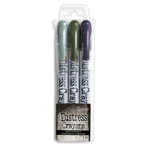 Tim Holtz - Halloween - Distress Crayons - Pearl - Set Six