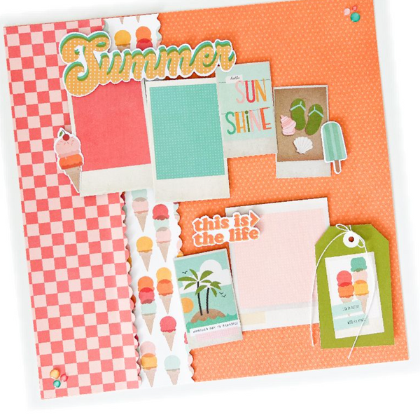 Summer Snapshots Page Layouts at the Button Farm 