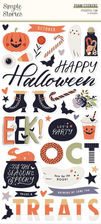 Simple Stories Frightful Fun Foam Stickers **PRE-ORDER**