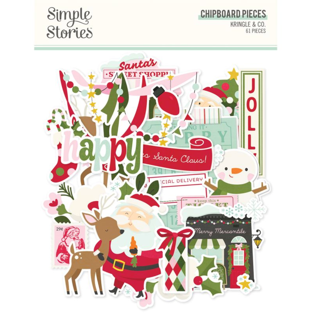 Simple Stories Kringle and Co Chipboard Pieces **PRE-ORDER**