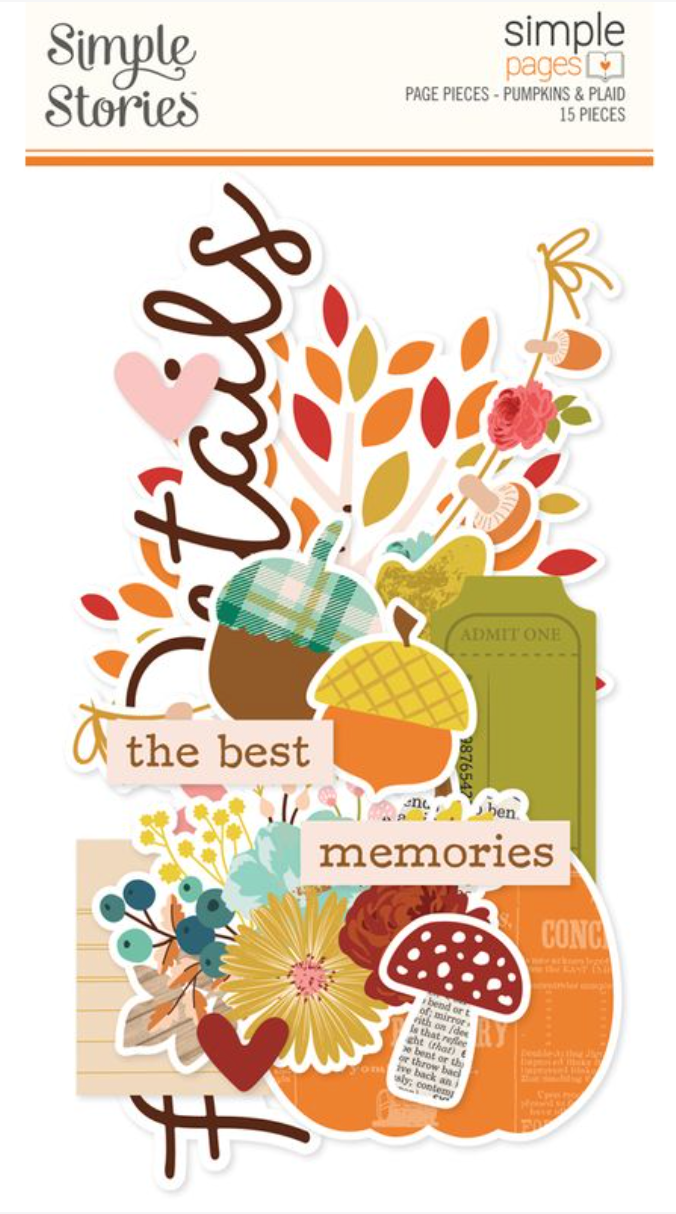 Simple StoriesPumpkins and Plaid Simple Pages Page Pieces **PRE-ORDER**