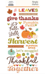 Simple Stories Pumpkins and Plaid Foam Stickers **PRE-ORDER**