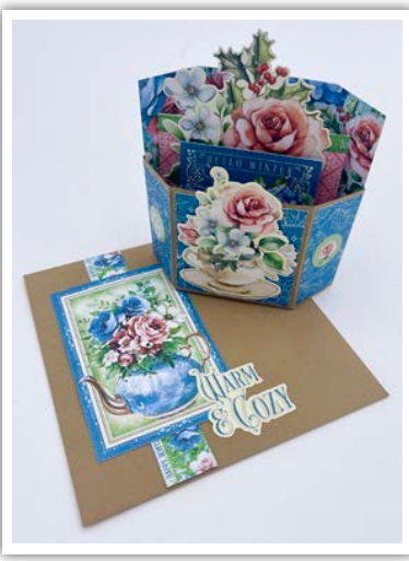 Graphic 45 Card Class Series Vol 8 2024 - Season to Celebrate Bouquet Pop-up Card Set