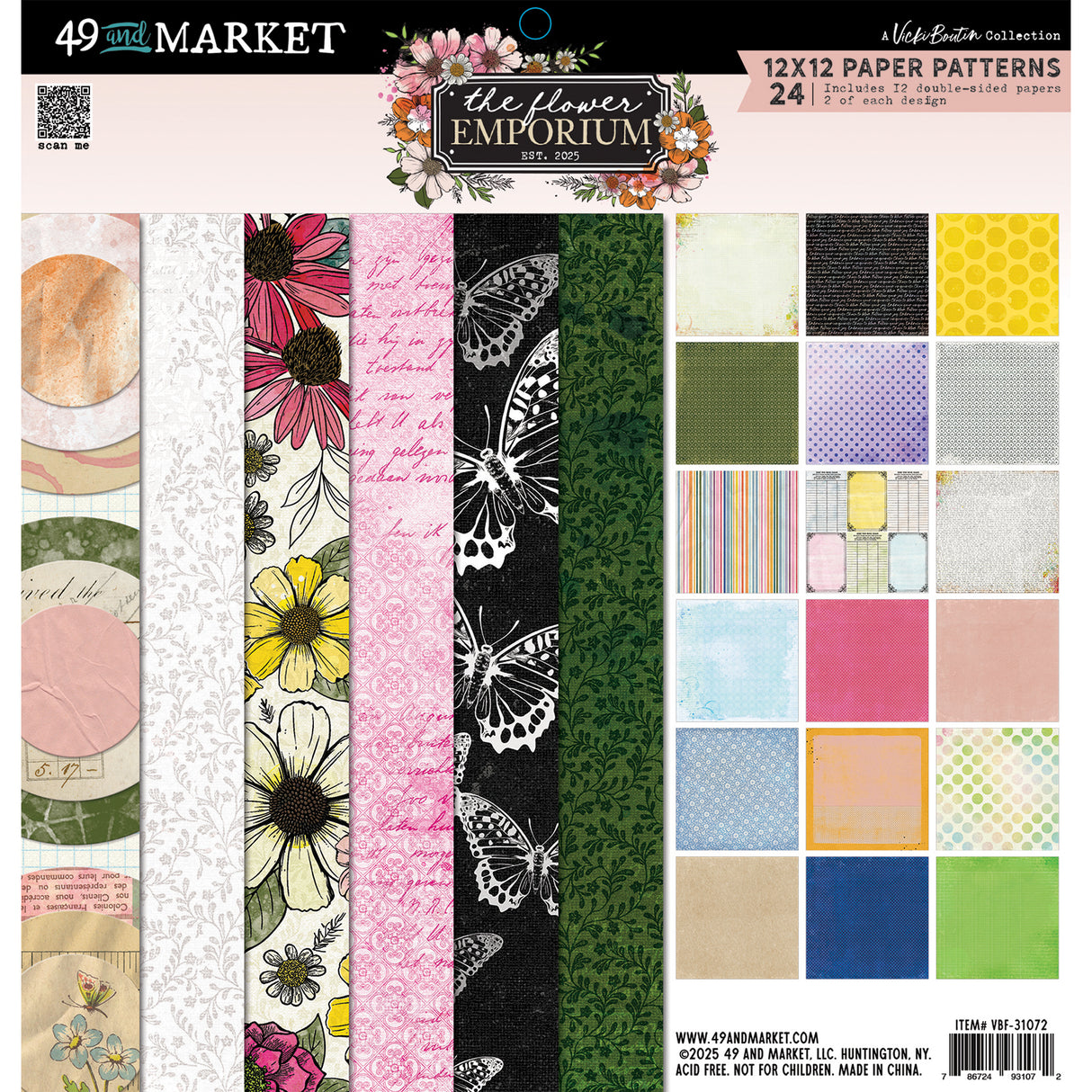 The Flower Emporium 12"X12" Paper Pad