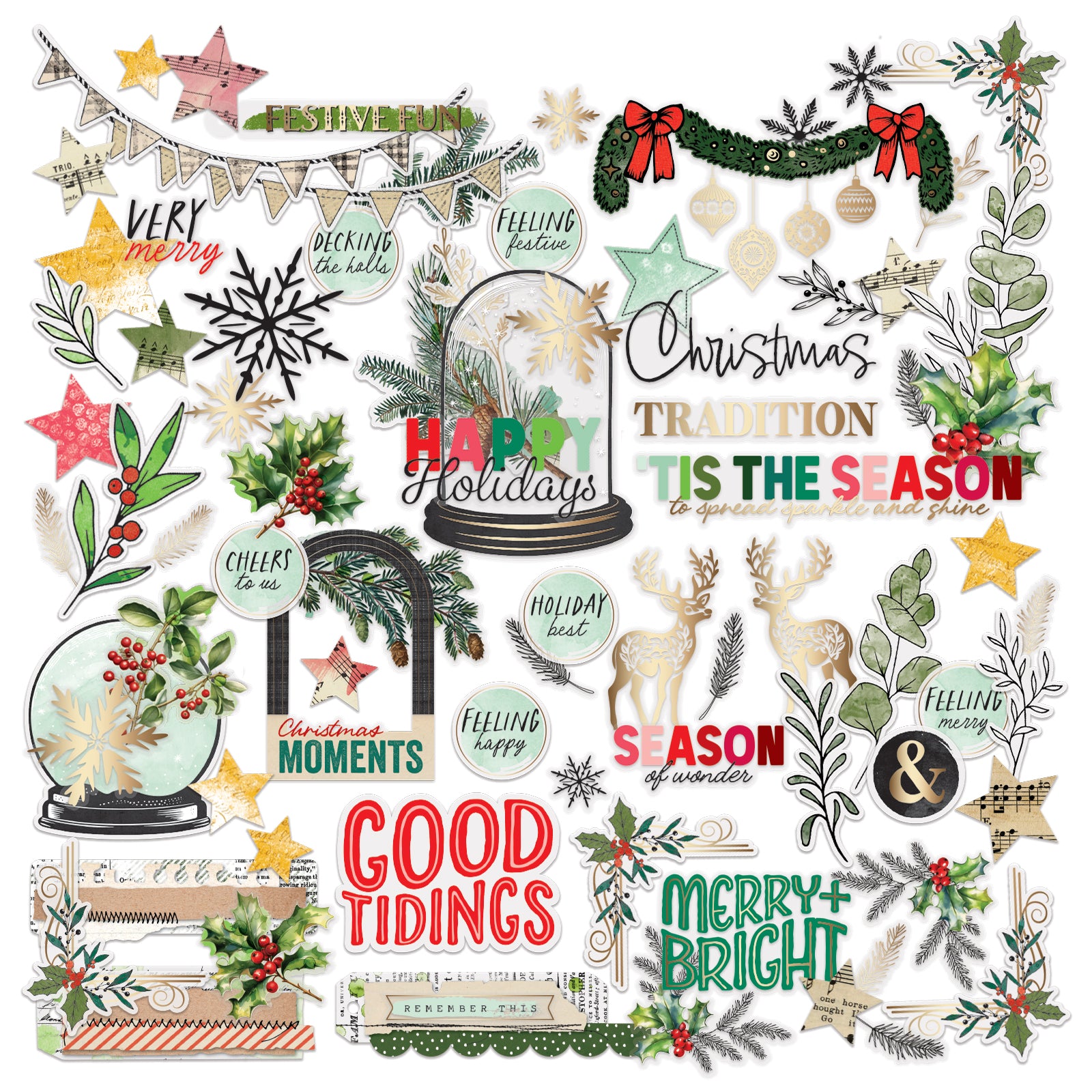 49 And Marketing Foiled Die-Cuts Mistletoe and Memories