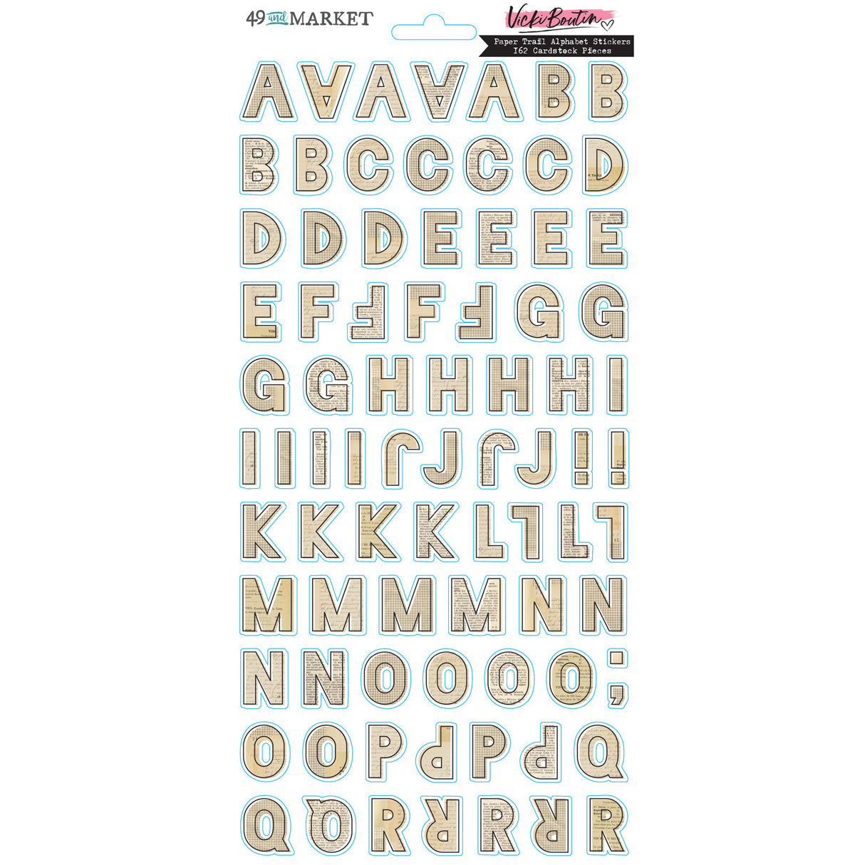 Paper Trail Alphabet Cardstock Sticker