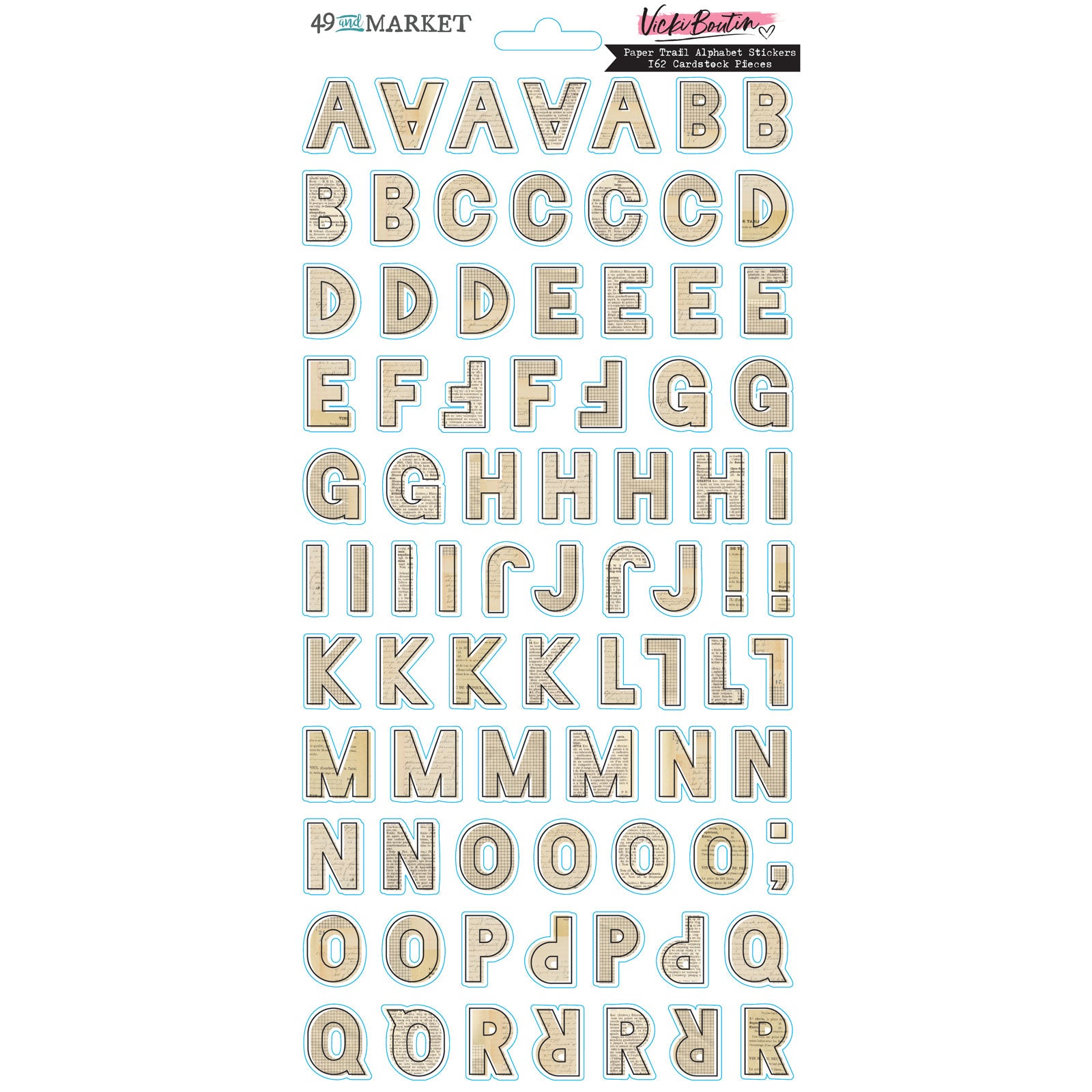 Paper Trail Alphabet Cardstock Sticker