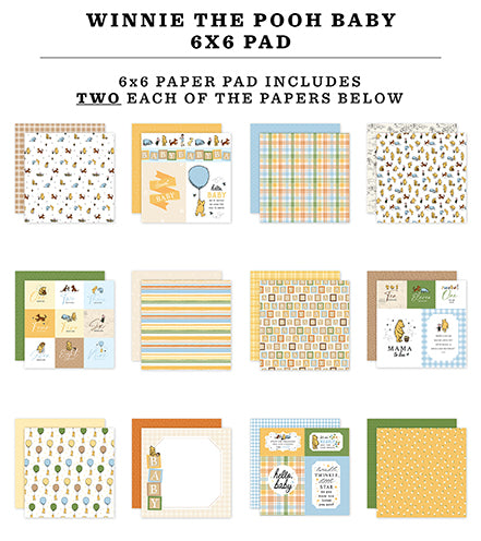 Winnie The Pooh Baby 6x6 Paper Pad