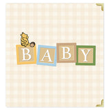 Winnie The Pooh Baby Album 6"X8" Baby Blocks Tan