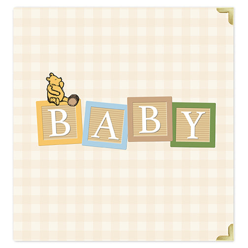 Winnie The Pooh Baby Album 6"X8" Baby Blocks Tan