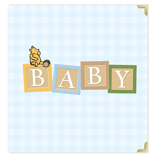 Winnie The Pooh Baby Album 6"X8" Baby Blocks Blue