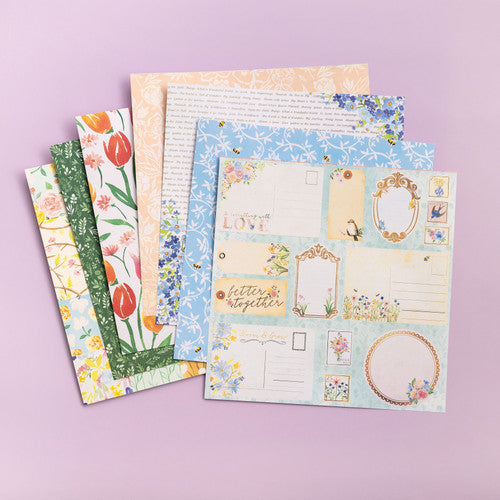 K&Company Antique Garden Paper Pad 12"x12" 48/Pkg
