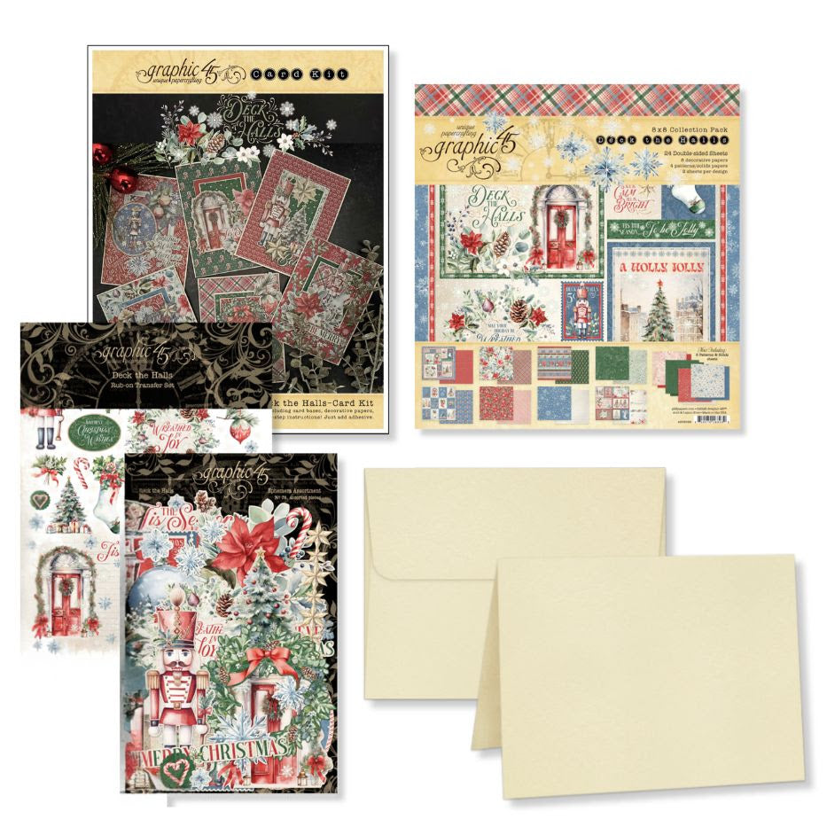 Graphic 45 Card Class Series  -Journaling Through Time Card Kit  – Collage Pop-Up Card Set