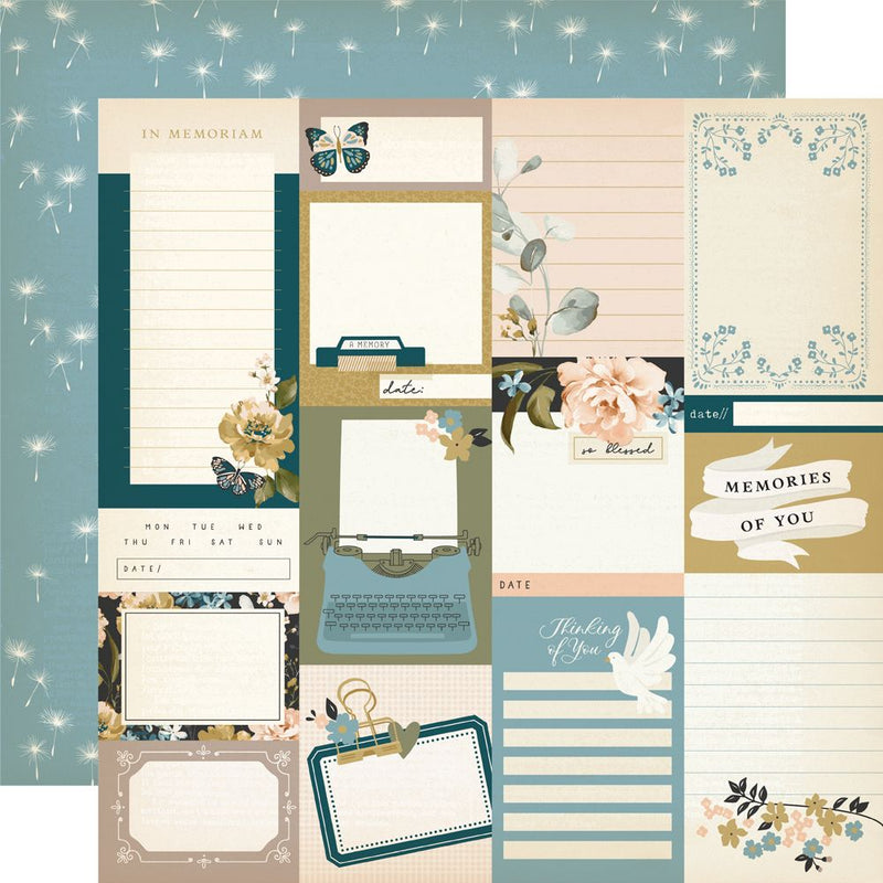 Remember - 12x12 Double Side Cardstock - Journal Elements