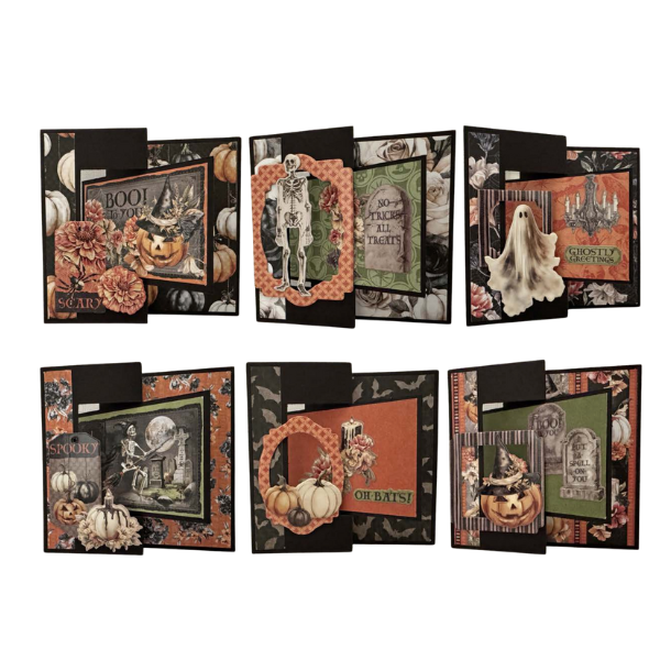 Graphic 45 Card Class Series Vol 6 2025 - Ghostly Greetings – Swing Card Set