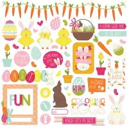 HOPPY EASTER 12x12 Element Stickers