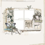 The Vintage Artistry Moonlit Garden Collection Ultimate Page Kit offers a unique collection of essential crafting supplies, including exclusive patterned papers, laser cut elements, adhesive-backed chipboard shapes, large ephemera pieces, mini clips, faux leather cording, and washi tape, giving you everything you need to create impressive layered embellishments and layouts. With this kit, you can bring your crafting to the next level and show off your creative side with ease.