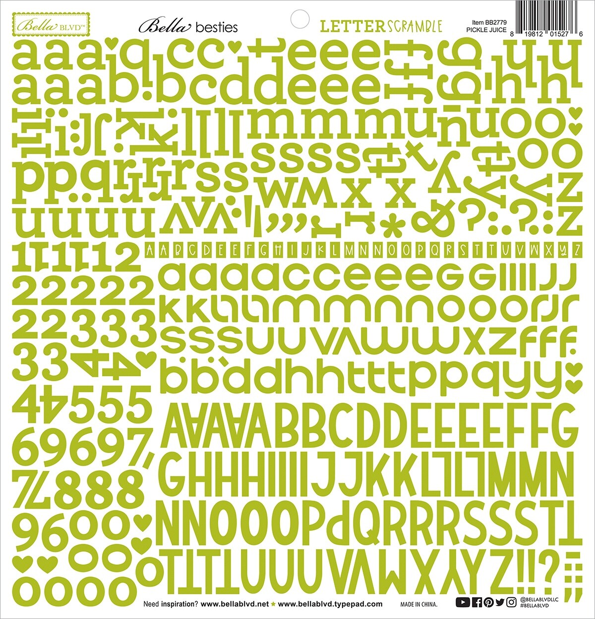 Pickle Juice Letter Scramble Alpha Stickers