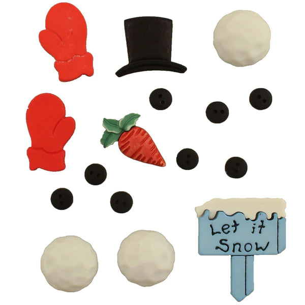 Snowman Parts Button Pack