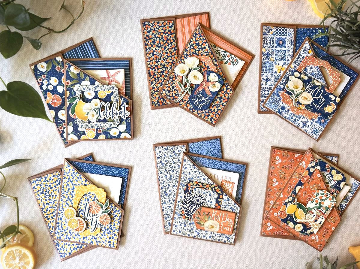 Graphic 45 Card Class Series  - Take the Scenic Route Peel Back Card Kit