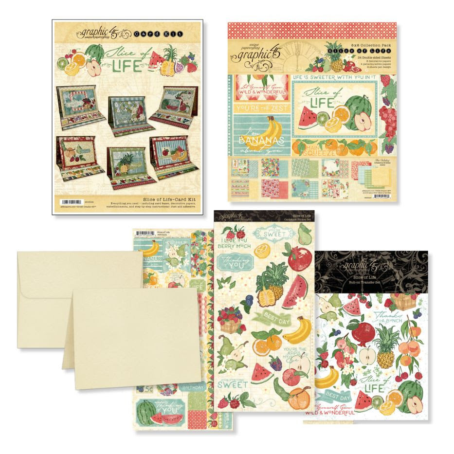 Graphic 45 Card Class Series  - Slice of Life Card Kit