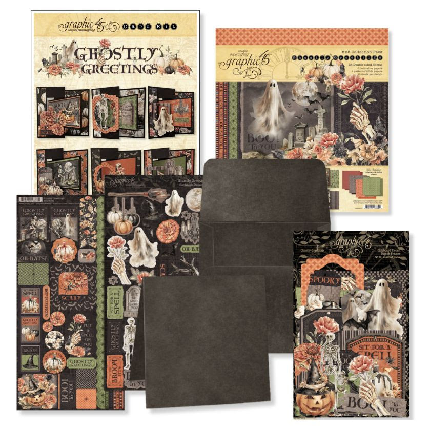 Graphic 45 Card Class Series Vol 6 2025 - Ghostly Greetings – Swing Card Set