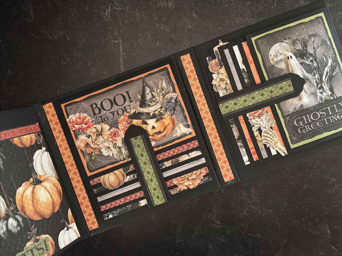 Graphic 45 Class Series Vol  6  2025 - Ghostly Greetings – Trick or Treat Trifold Album