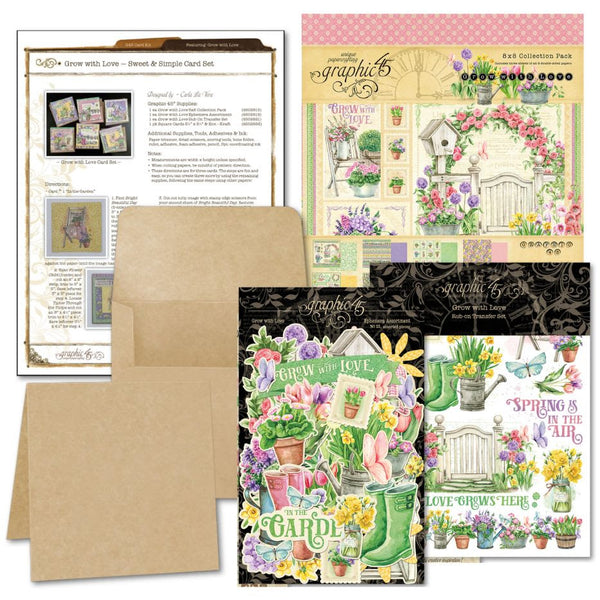Graphic 45 Card Class Series Vol 2 2024 - Grow with Love Card Set