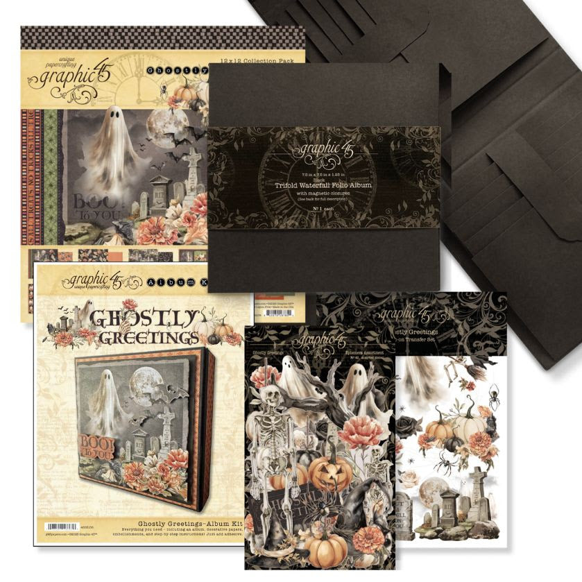 Graphic 45 Class Series Vol  6  2025 - Ghostly Greetings – Trick or Treat Trifold Album