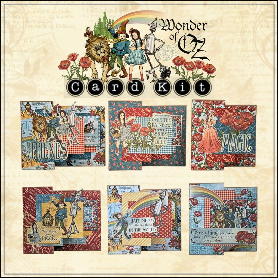 Graphic 45 Card Class Series  - Wonder of Oz Triple Z-Fold Card Set