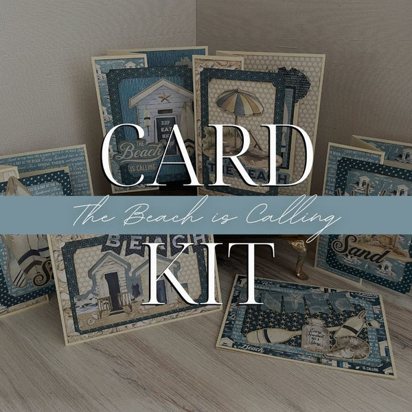Graphic 45 Card Class Series Vol 3 2024 - The Beach is Calling – Rub-On Transfer Card Set