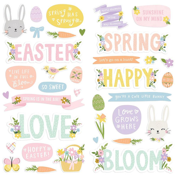 Bunnies + Blooms Foam Stickers