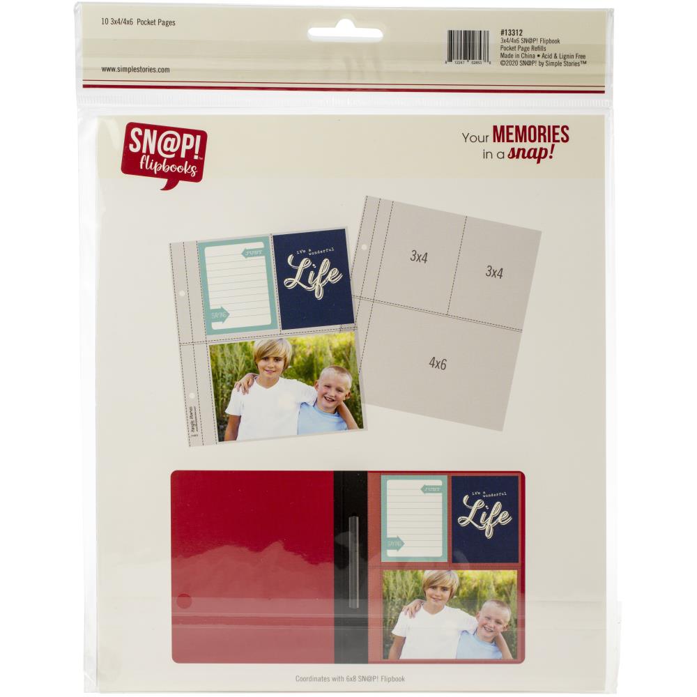 Sn@p! Pocket Pages For 6X8 Flipbooks 10/Pkg