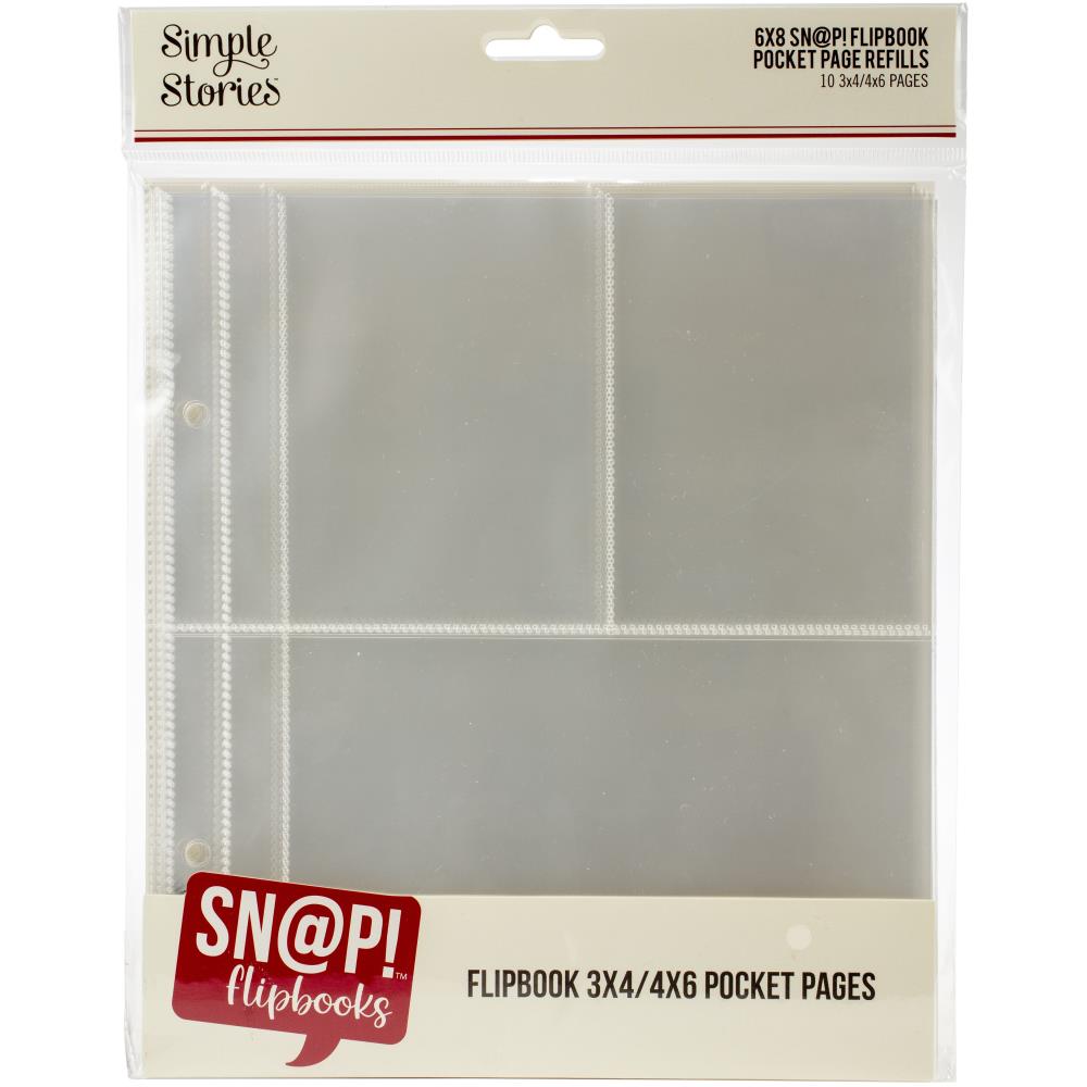 Sn@p! Pocket Pages For 6X8 Flipbooks 10/Pkg