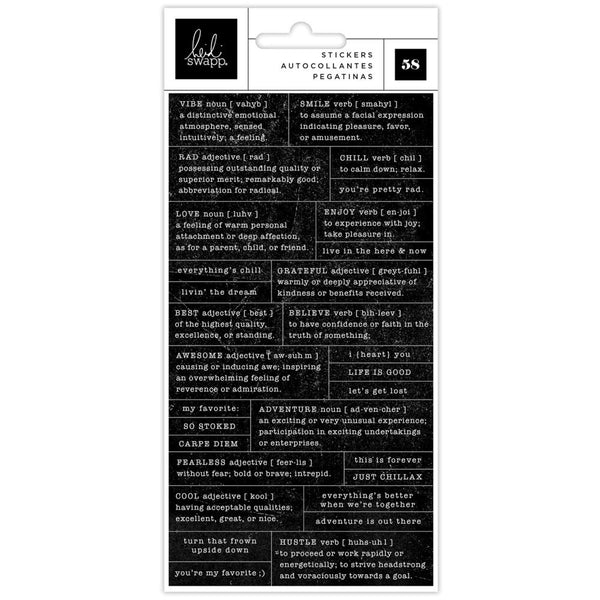 Old School Definition Stickers 58/Pkg